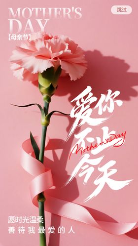 粉色温馨母亲节开屏引导页