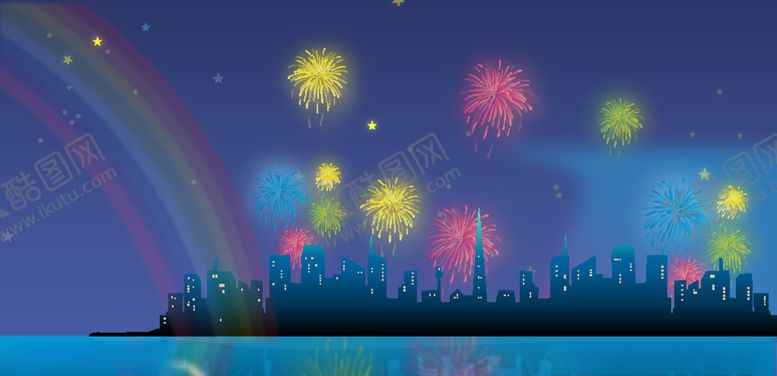 编号：62144210081508534427【酷图网】源文件下载-烟花炫彩五光十色花火节