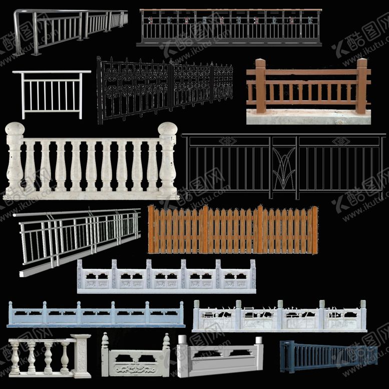 编号：82639210291031518455【酷图网】源文件下载-栏杆栅栏素材