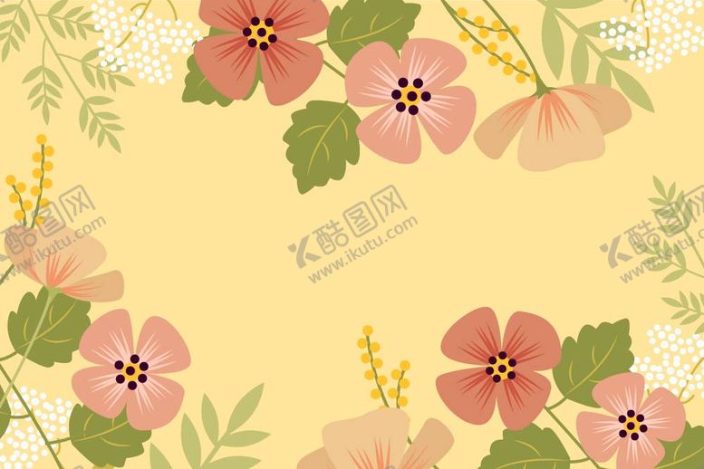 编号：41642512032034011037【酷图网】源文件下载-手绘植物背景