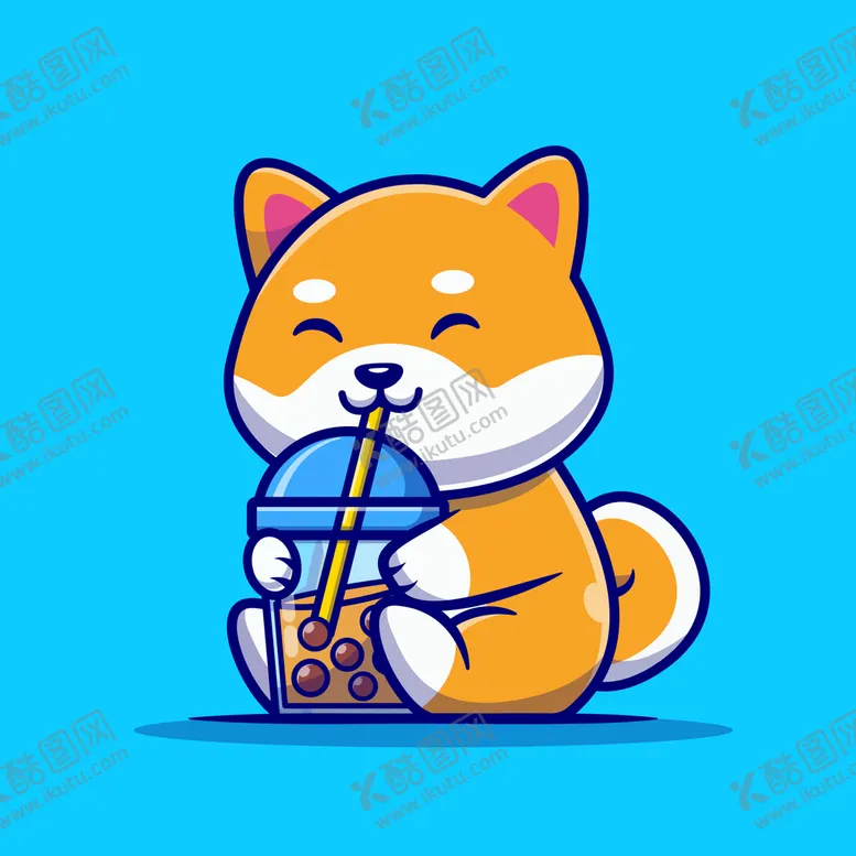 编号：02865909280543025479【酷图网】源文件下载-卡通柴犬