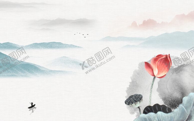 编号：76479309222118291479【酷图网】源文件下载-水墨山水背景墙