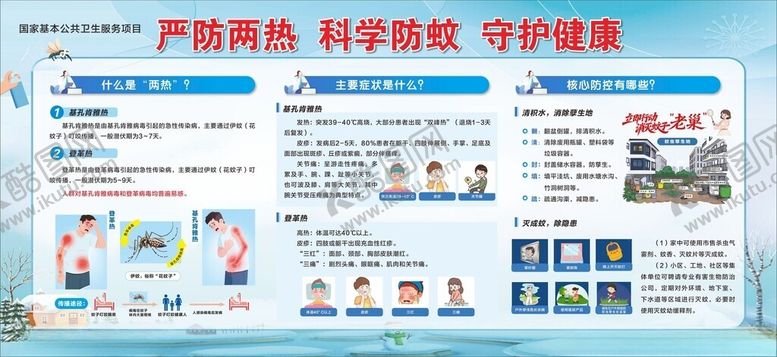 编号：83625804052238458031【酷图网】源文件下载-严防两热科学防蚊两热知识