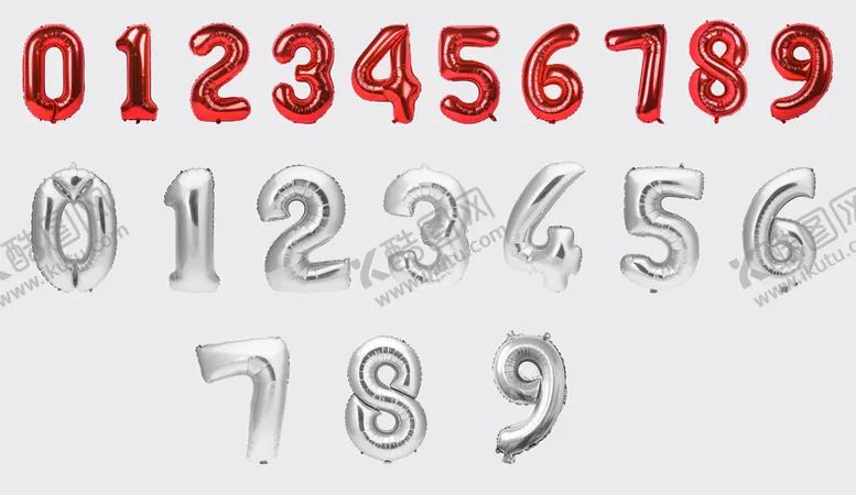 编号：71406309162342353086【酷图网】源文件下载-免抠图数字气球  