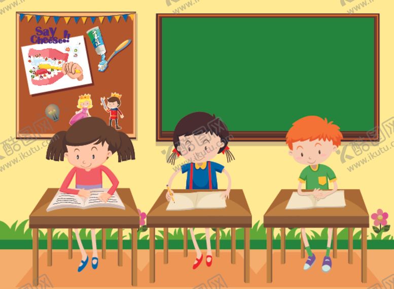 编号：28145209300940209398【酷图网】源文件下载-卡通学生插画