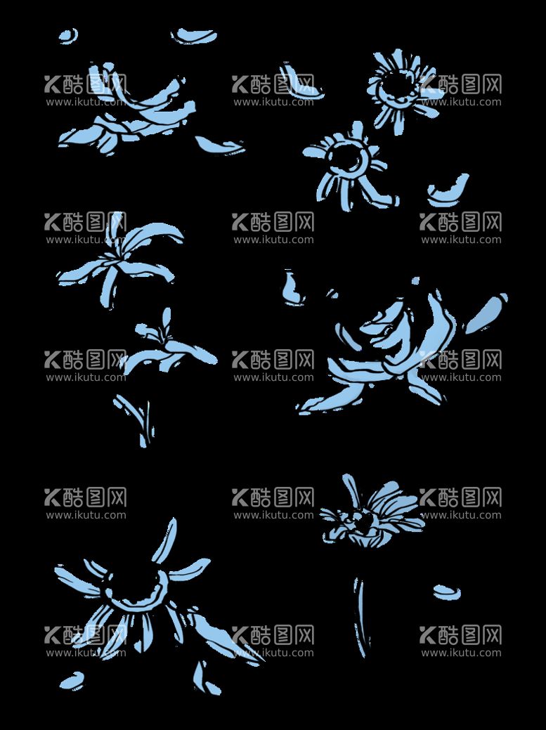 编号：61829009130602133098【酷图网】源文件下载-花卉各种线条风