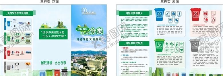 编号：39832504200034061019【酷图网】源文件下载-垃圾分类折页