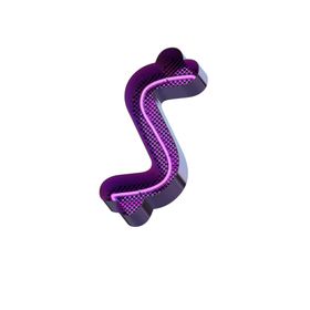 高清立体紫色霓虹灯字母元素