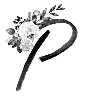 手绘花卉语水彩艺插草