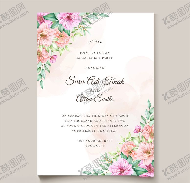 编号：91676209231537587962【酷图网】源文件下载-婚礼请柬