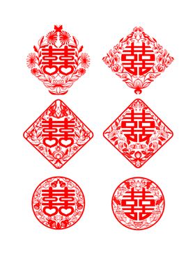 中国风节日剪纸画