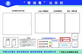 常消毒公示栏