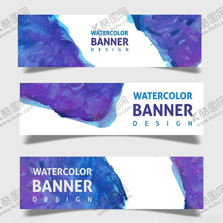 编号：39122511021913321334【酷图网】源文件下载-水彩风格横幅设计模板