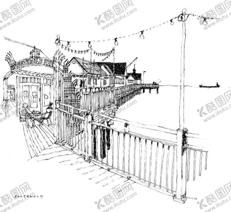 编号：34401309170617215350【酷图网】源文件下载-水彩建筑插画