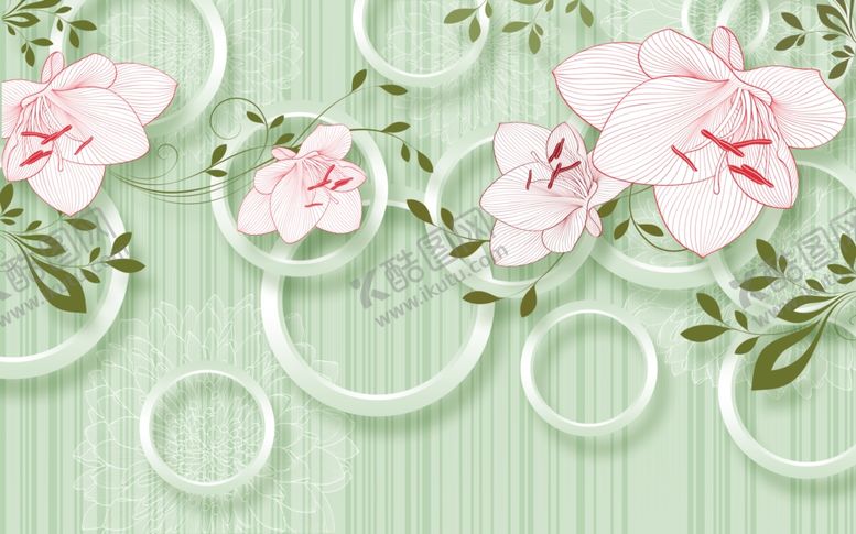 编号：33162205151300395229【酷图网】源文件下载-花卉背景墙