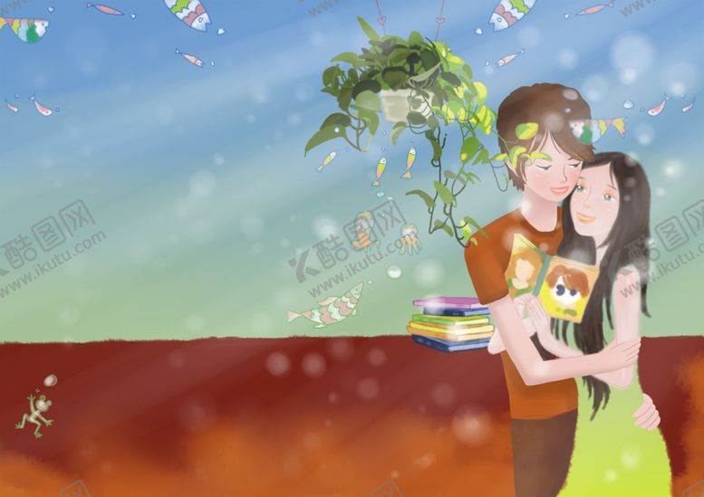 编号：38674709261839007942【酷图网】源文件下载-卡通情侣头像图片