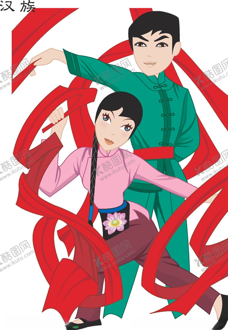 编号：26562010110353439216【酷图网】源文件下载-56个少数民族人物插画