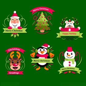 圣诞卡通图标集合
