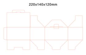 包装盒刀模图片 快速锁底盒