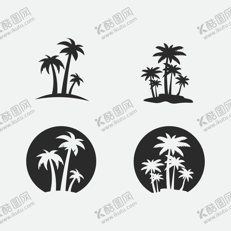 编号：18462309211106081703【酷图网】源文件下载-椰子树和海滩图片