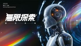 机器人未来宇宙背景板