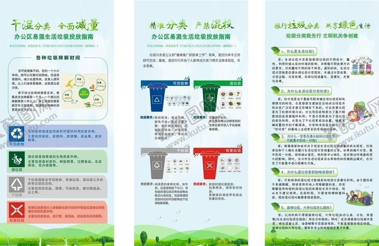 编号：23429110150534321247【酷图网】源文件下载-垃圾分类宣传垃圾分类折页