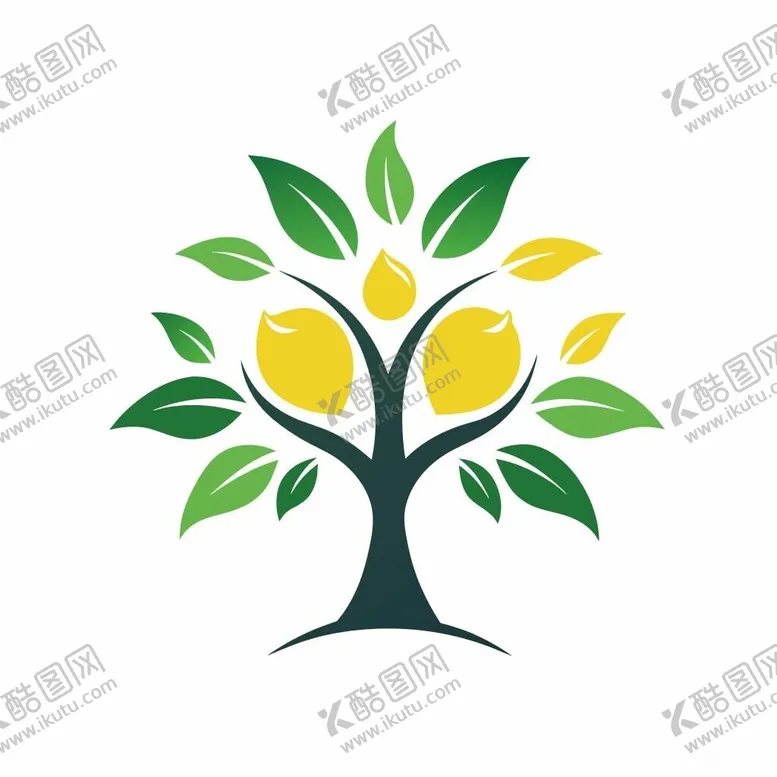 编号：16403301170219499347【酷图网】源文件下载-以柠檬树为创意的简洁logo
