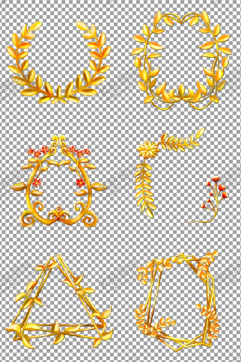 编号：92759810101504394976【酷图网】源文件下载-金属植物边框