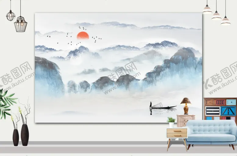 编号：15570101230035058926【酷图网】源文件下载-山水画 