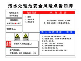 凹版印刷机安全风险告知牌