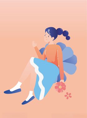 女孩插画
