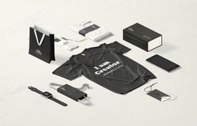 办公用品样机信封常见名片硬本夹卷笔刀