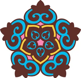 彩色复古花纹png欧式背景图案样式