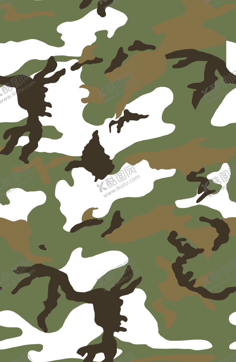 编号：35126410131827379733【酷图网】源文件下载-白色迷彩印花