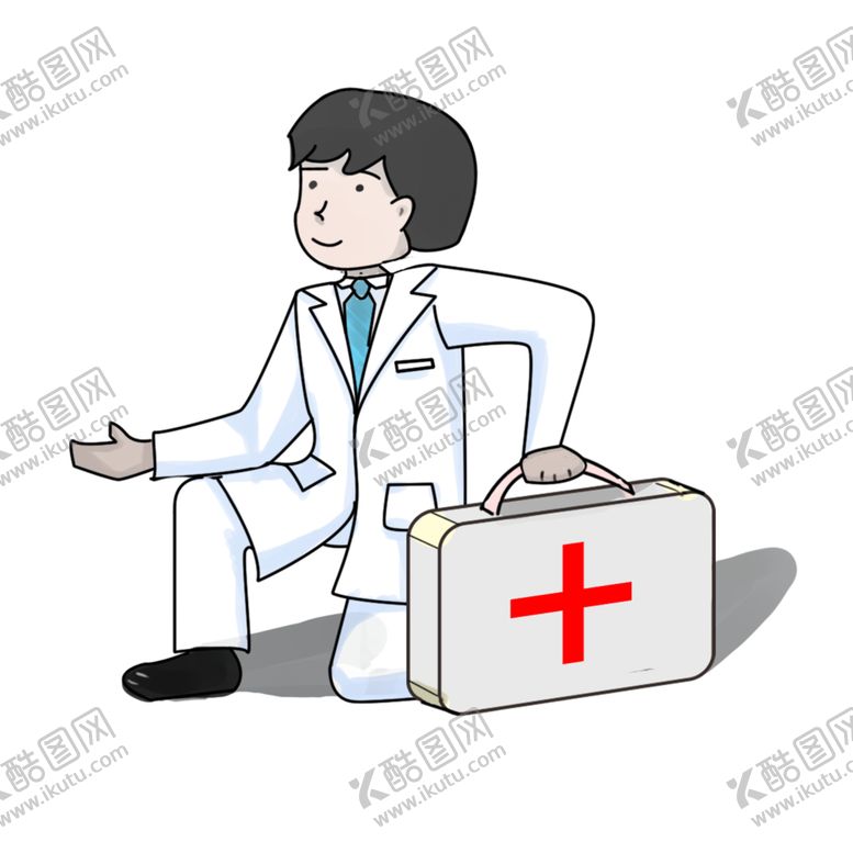 编号：36308409270052144778【酷图网】源文件下载-医生卡通手绘人物免抠素材png