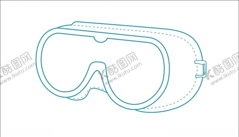 编号：97890609190509312834【酷图网】源文件下载-护目镜简笔线条图