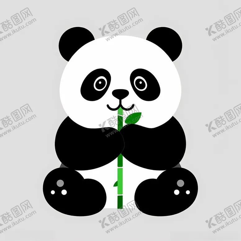 编号：31156202181253063898【酷图网】源文件下载-熊猫吃竹子