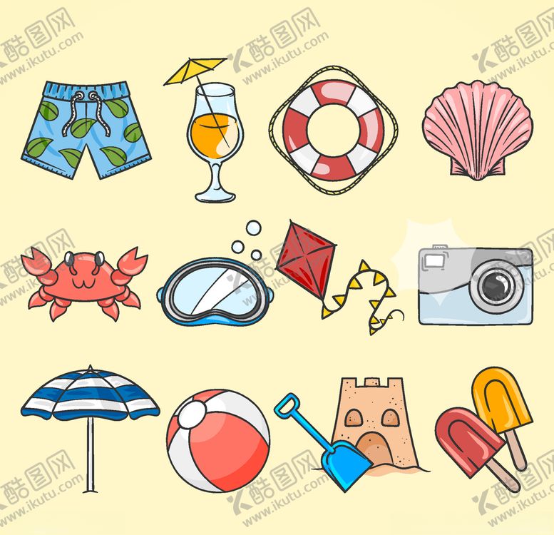 编号：16912809291249544392【酷图网】源文件下载-夏日元素