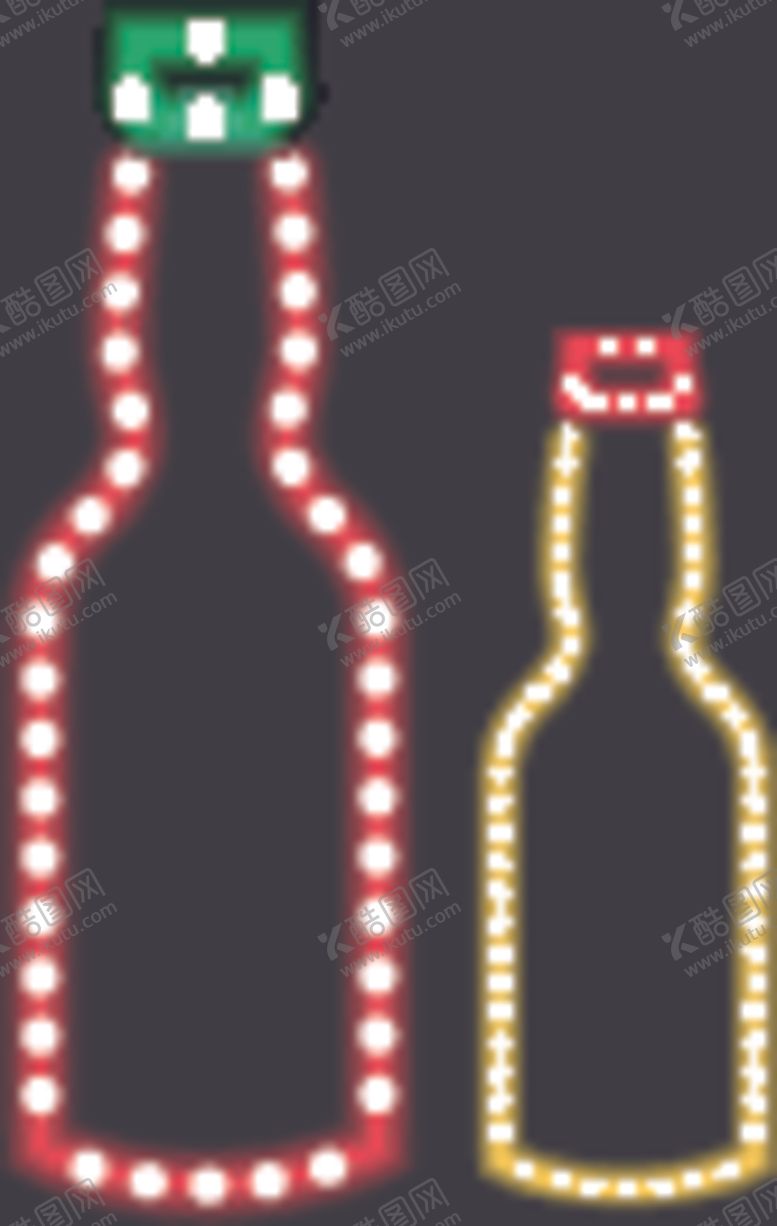 编号：94938807052358284147【酷图网】源文件下载-霓虹灯酒瓶