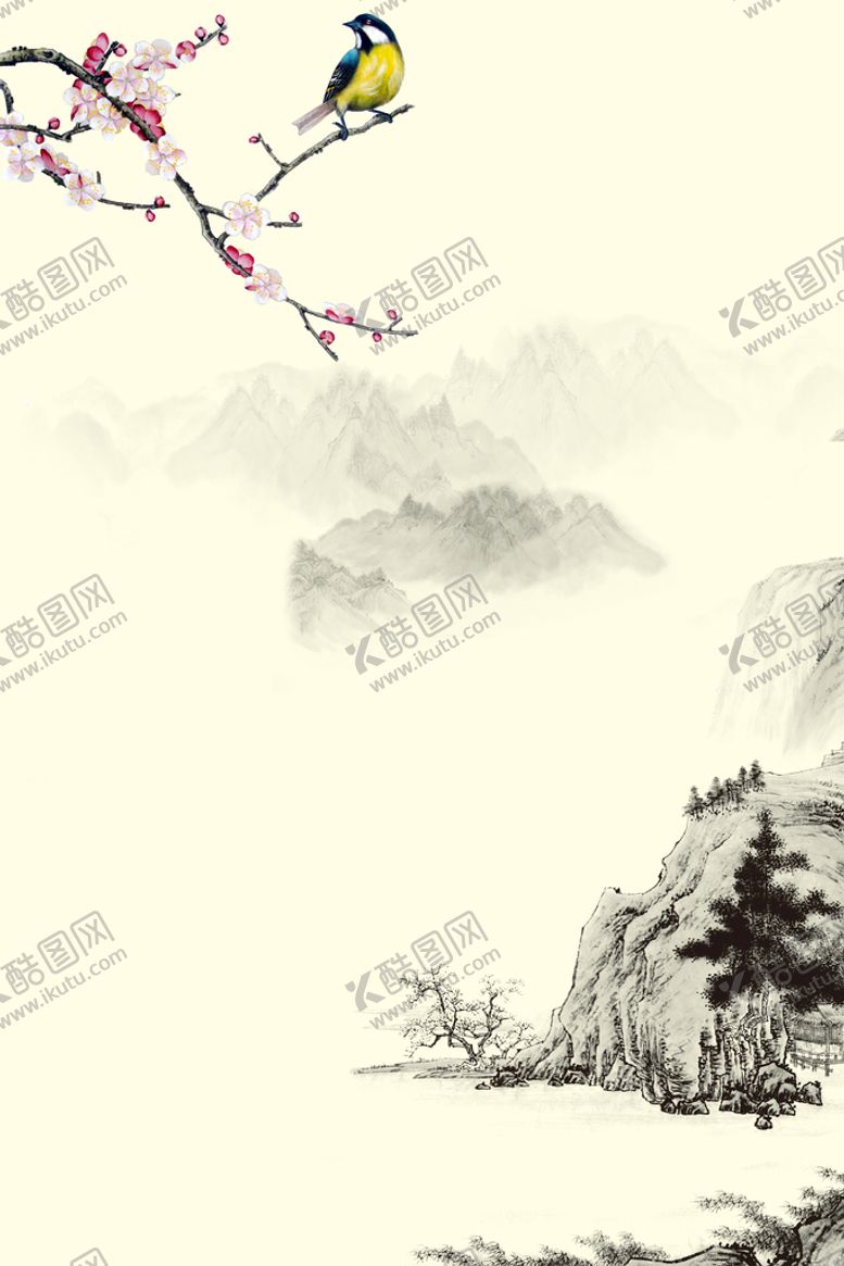 编号：58714309162127065420【酷图网】源文件下载-水墨画背景