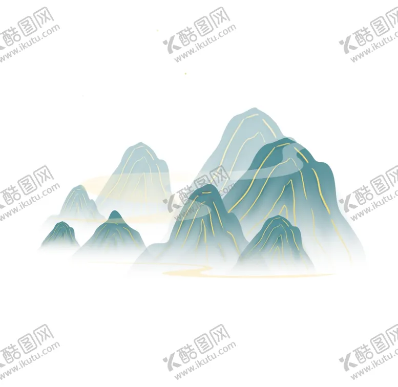 编号：93337101190120282124【酷图网】源文件下载-古风描金水墨山水