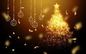 红色喜庆金光地产背景展板