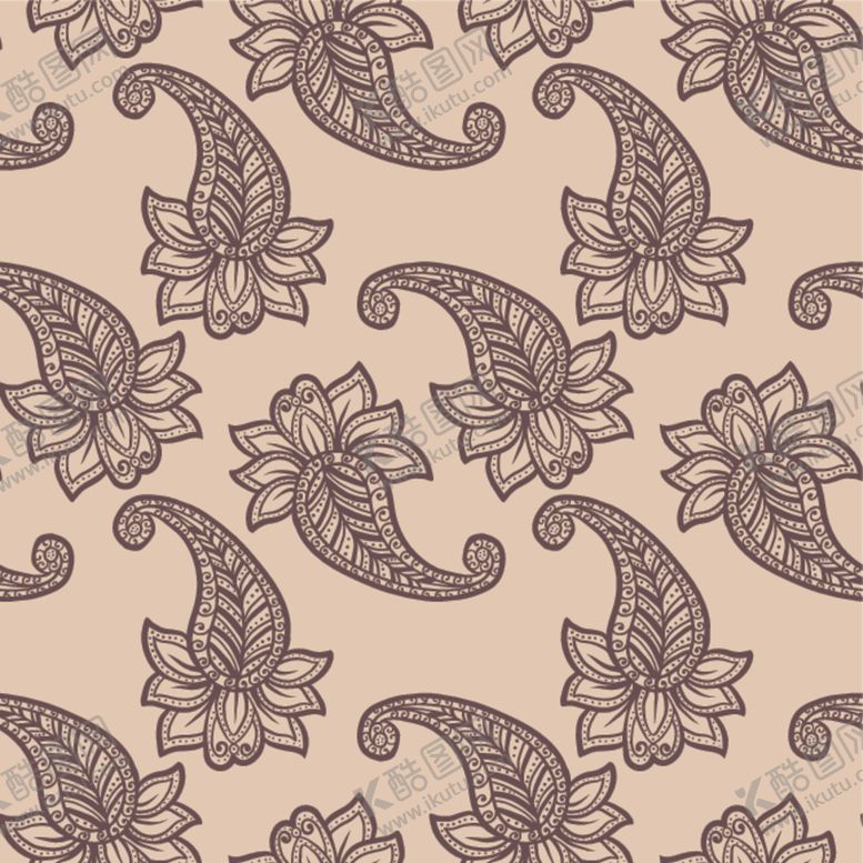 编号：48544810041534562163【酷图网】源文件下载-复古花纹无缝图案
