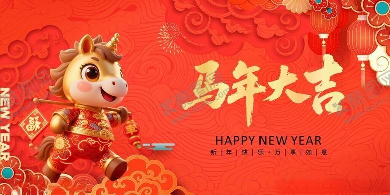 编号：35585204101803287603【酷图网】源文件下载-马年吉祥
