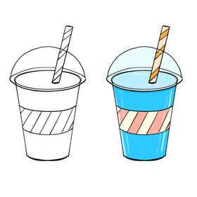 卡通手绘奶茶