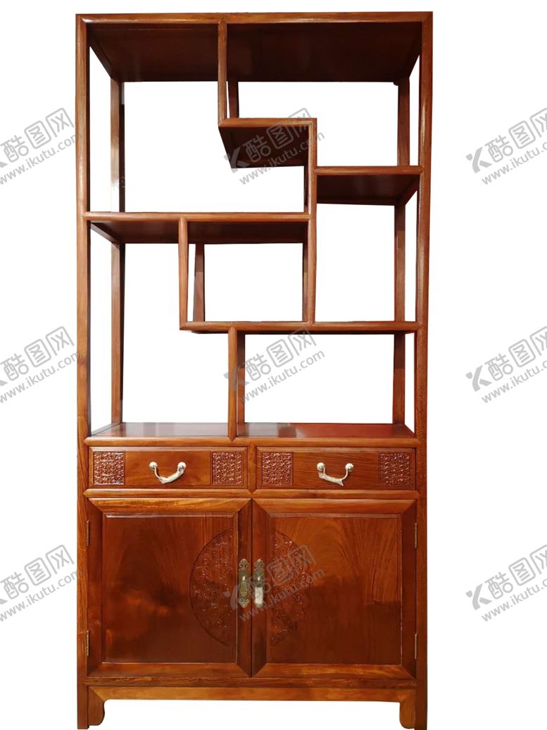 编号：59332310041735513433【酷图网】源文件下载-博古架红木家具红木博古架