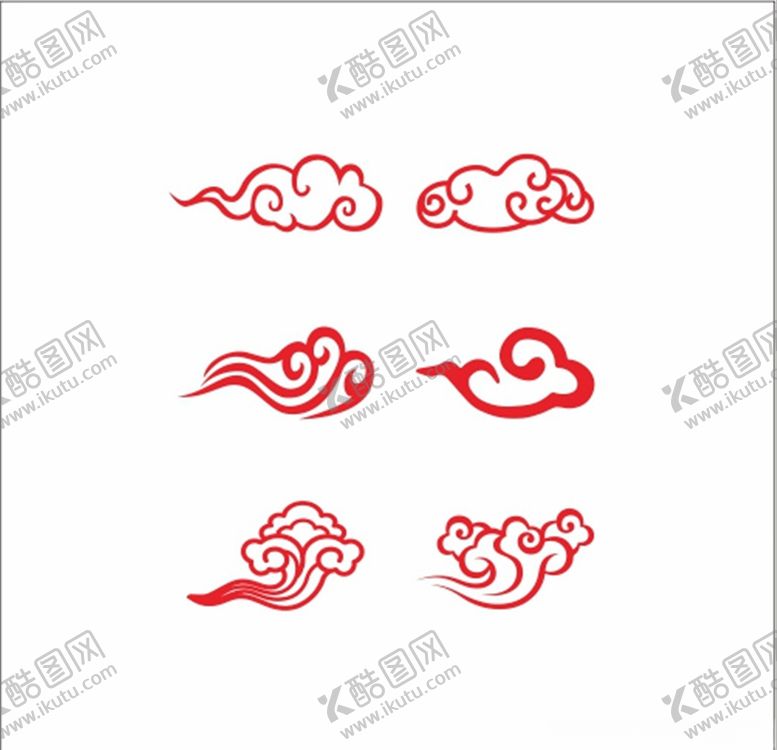 编号：90840809302216155708【酷图网】源文件下载-中国风古典红色祥云