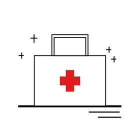 原创扁平化医疗箱红十字