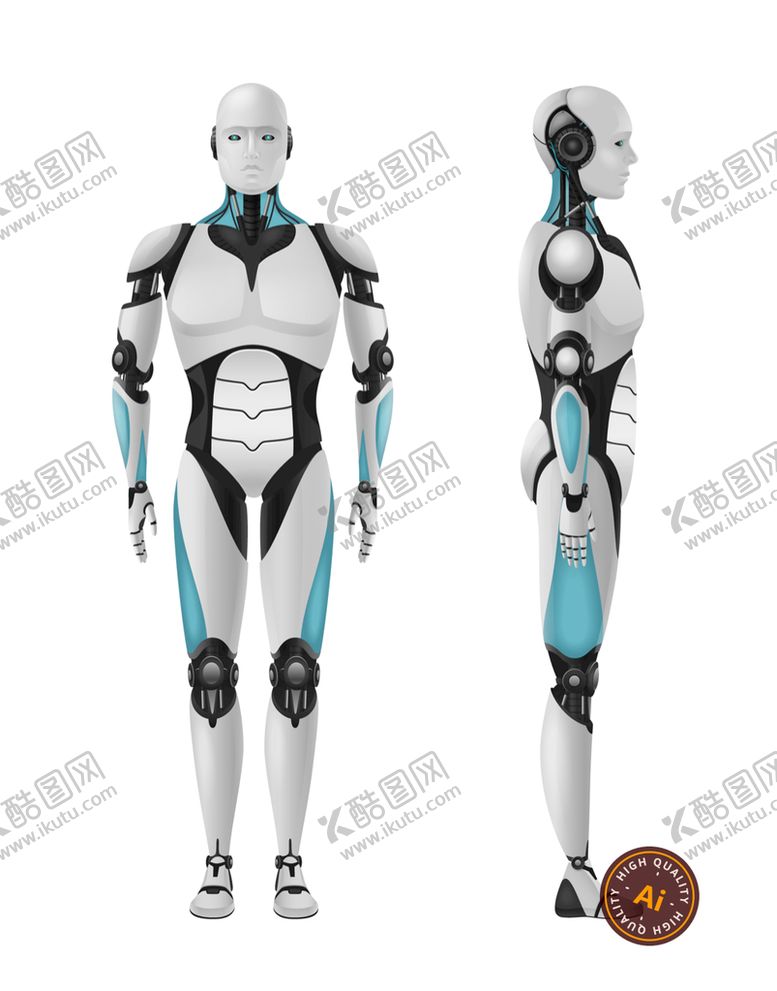 编号：60719310081105393574【酷图网】源文件下载-人形机器人插画