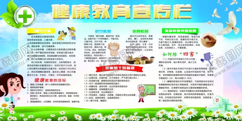 编号：75225404131611467737【酷图网】源文件下载-健康教育宣宣传栏展示